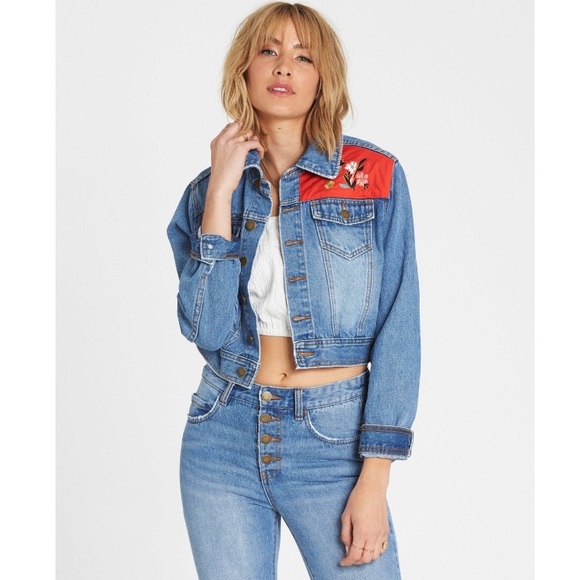 🔥🔥BILLABONG - CROPPED DENIM JACKET🔥🔥 - Picture 5 of 8